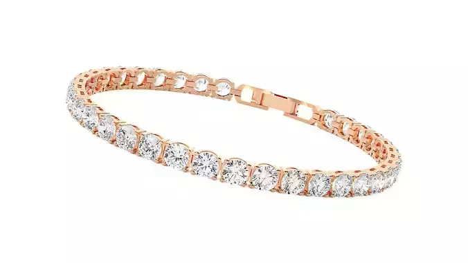 Tennis Bracelet High Jewelry Diamond Bracelet 3dm stl renders 3D print model
