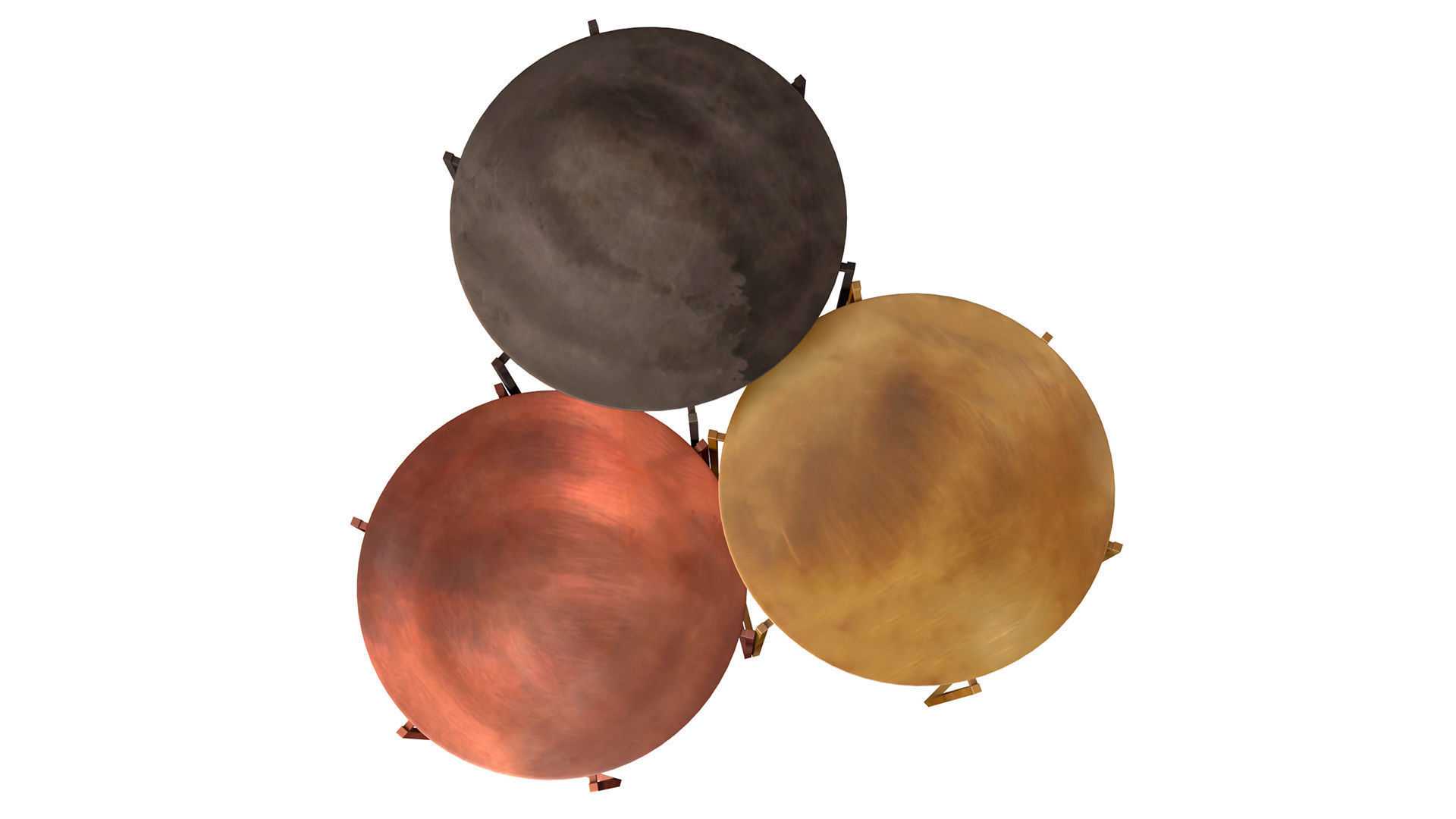 DE CASTELLI BAND Round metal coffee table 3D model_6