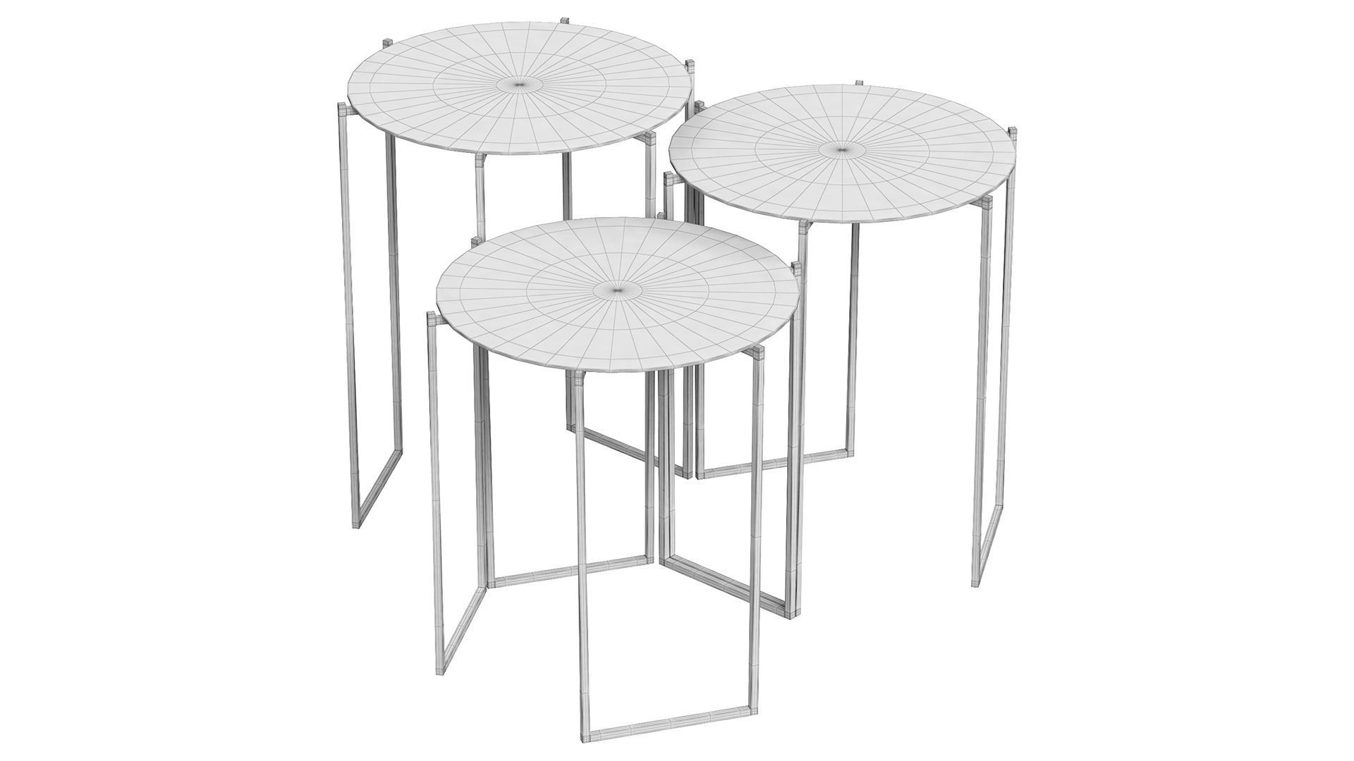 DE CASTELLI BAND Round metal coffee table 3D model_9