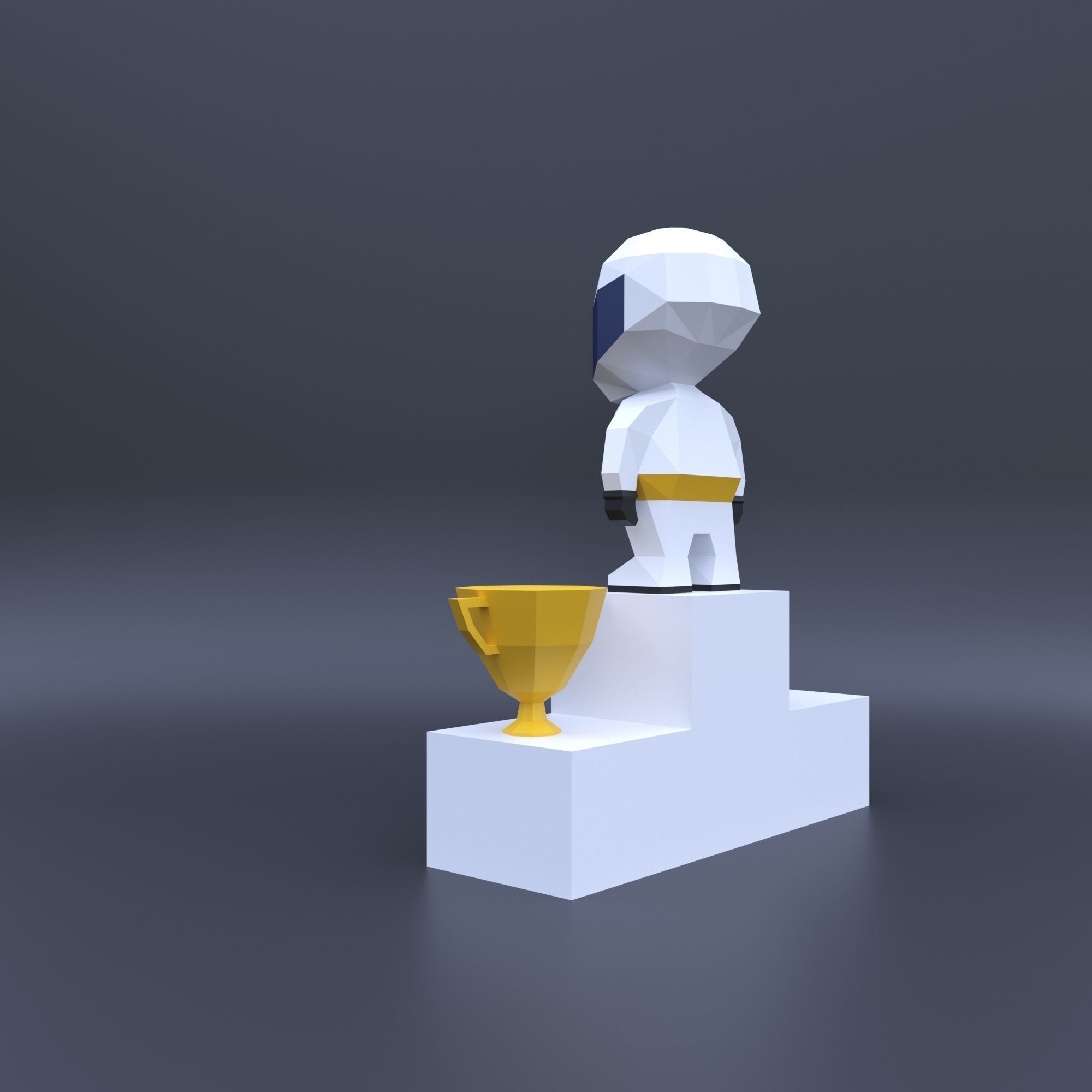 Low Poly RacerModel Origami 3D print model 3D print model 3D print model_4