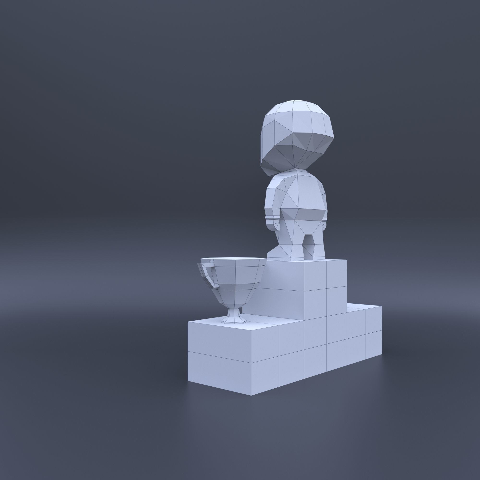 Low Poly RacerModel Origami 3D print model 3D print model 3D print model_5