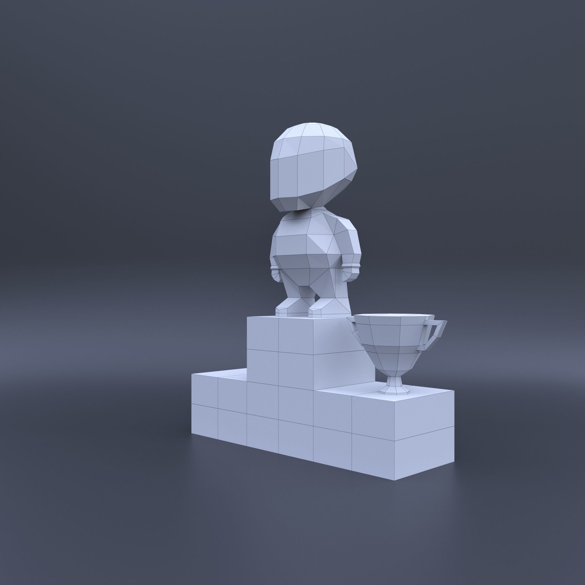 Low Poly RacerModel Origami 3D print model 3D print model 3D print model_3