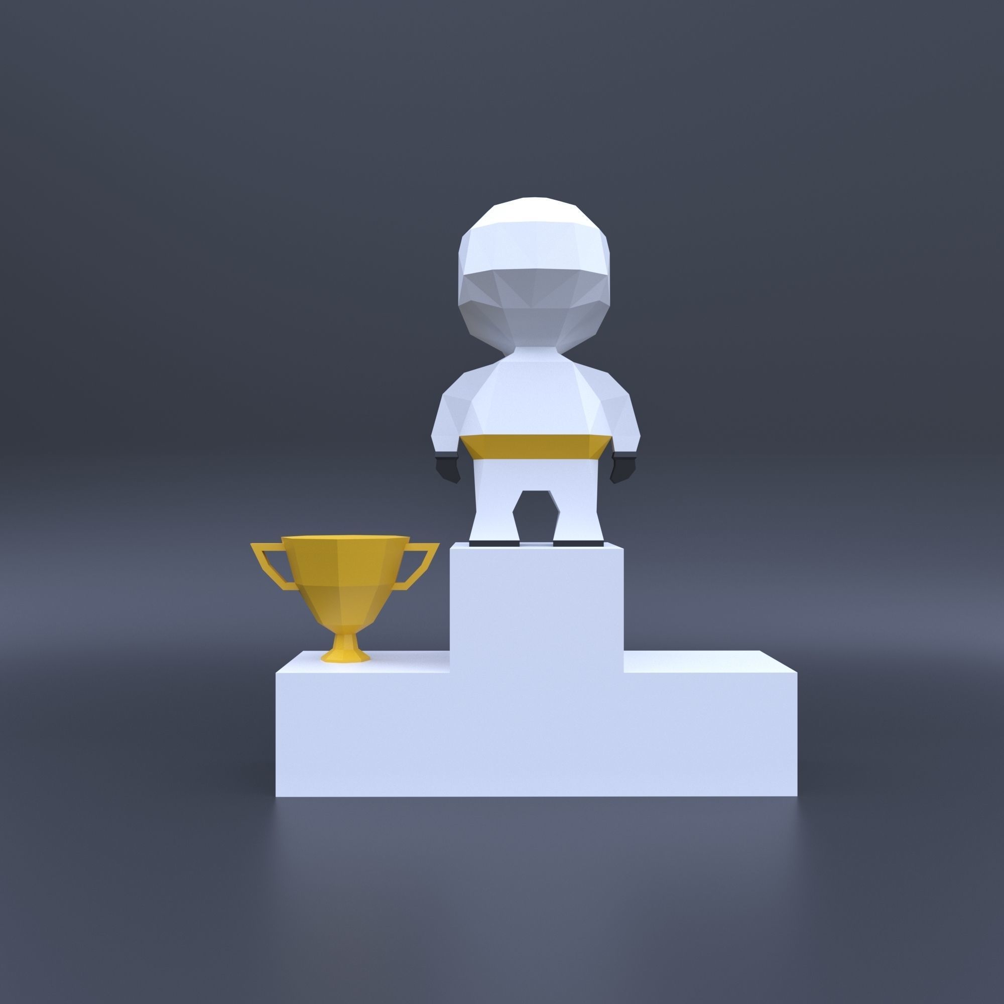 Low Poly RacerModel Origami 3D print model 3D print model 3D print model_6