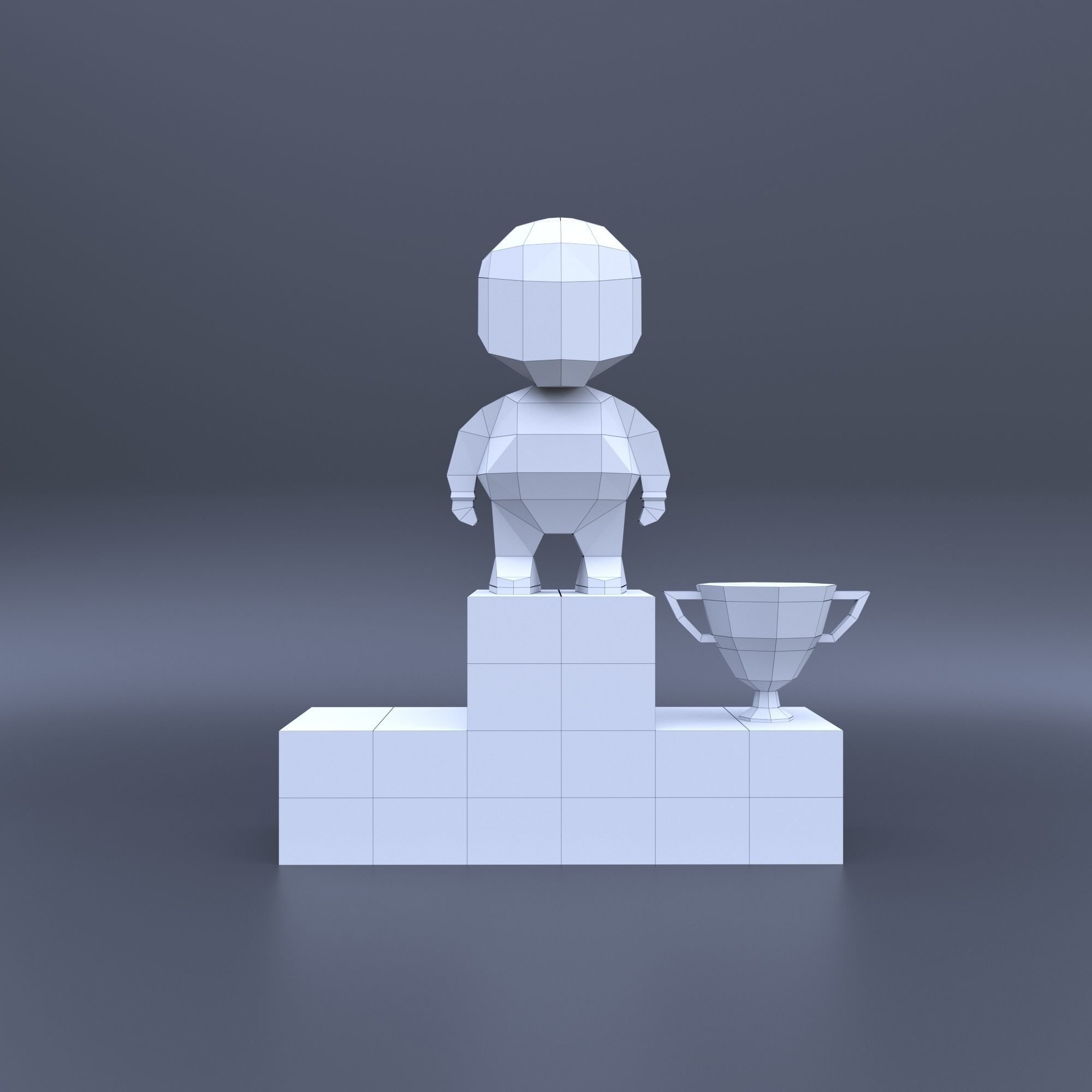 Low Poly RacerModel Origami 3D print model 3D print model 3D print model_1