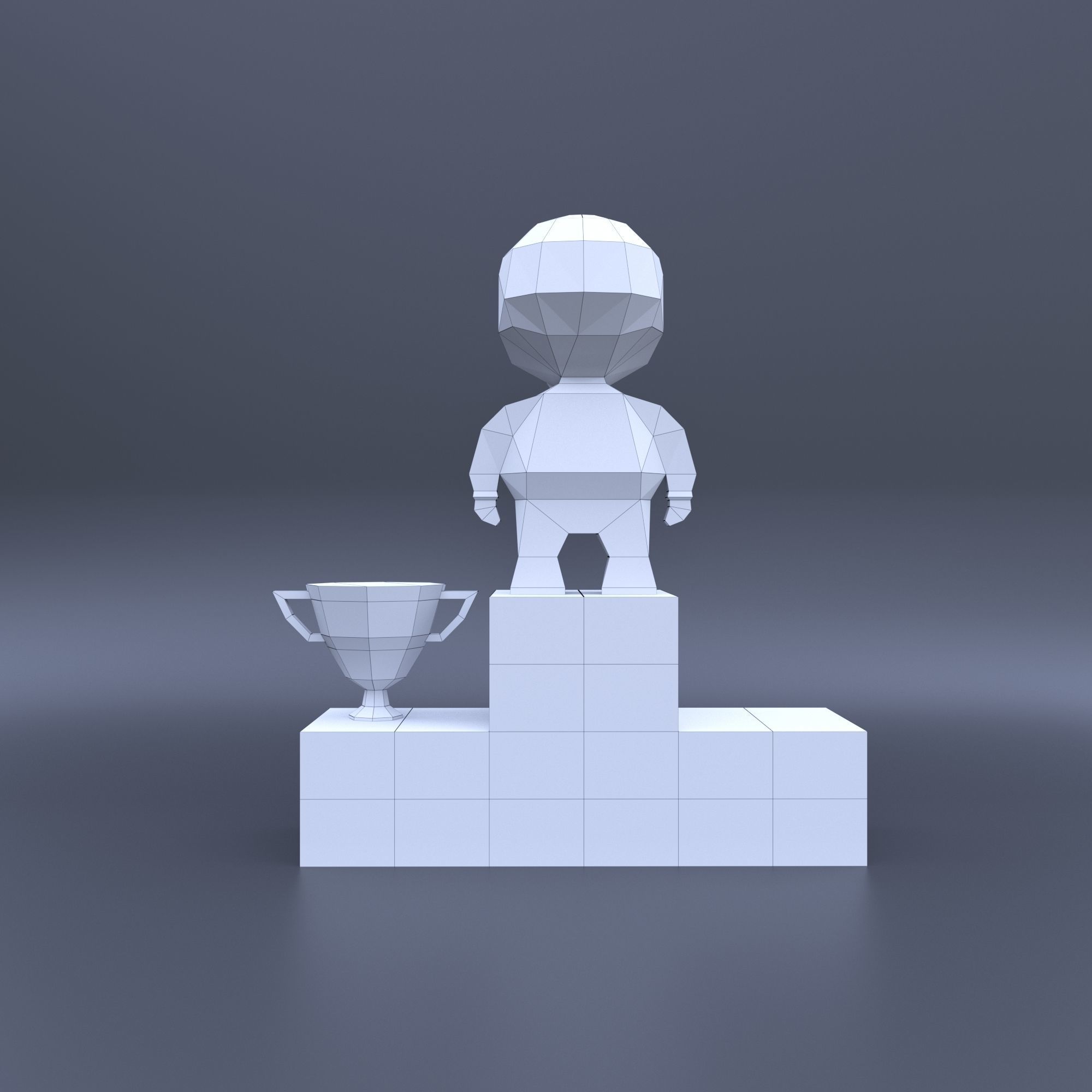 Low Poly RacerModel Origami 3D print model 3D print model 3D print model_7