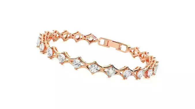 Tennis Bracelet High Jewelry Diamond Bracelet 3dm stl renders 3D print model