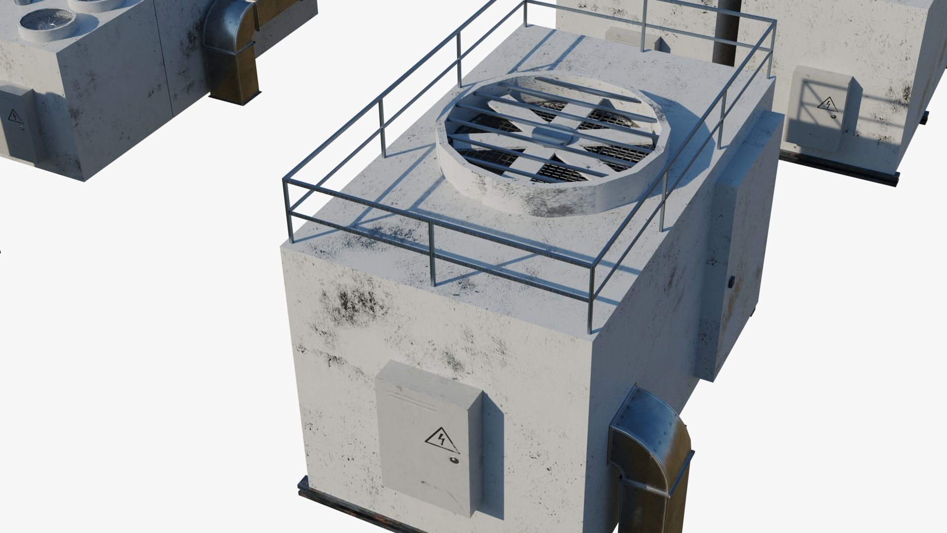 Rooftop Props Pack Low-poly 3D model_5