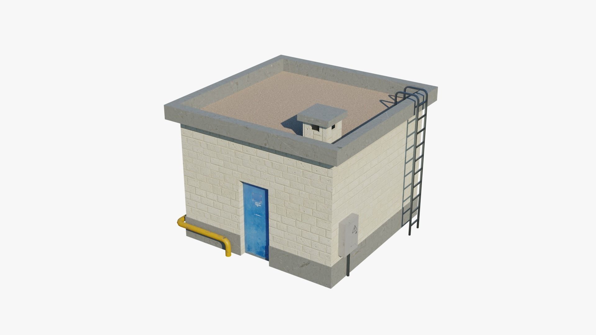 Rooftop Props Pack Low-poly 3D model_24