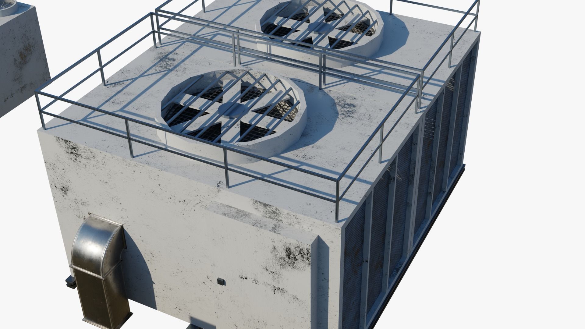 Rooftop Props Pack Low-poly 3D model_7