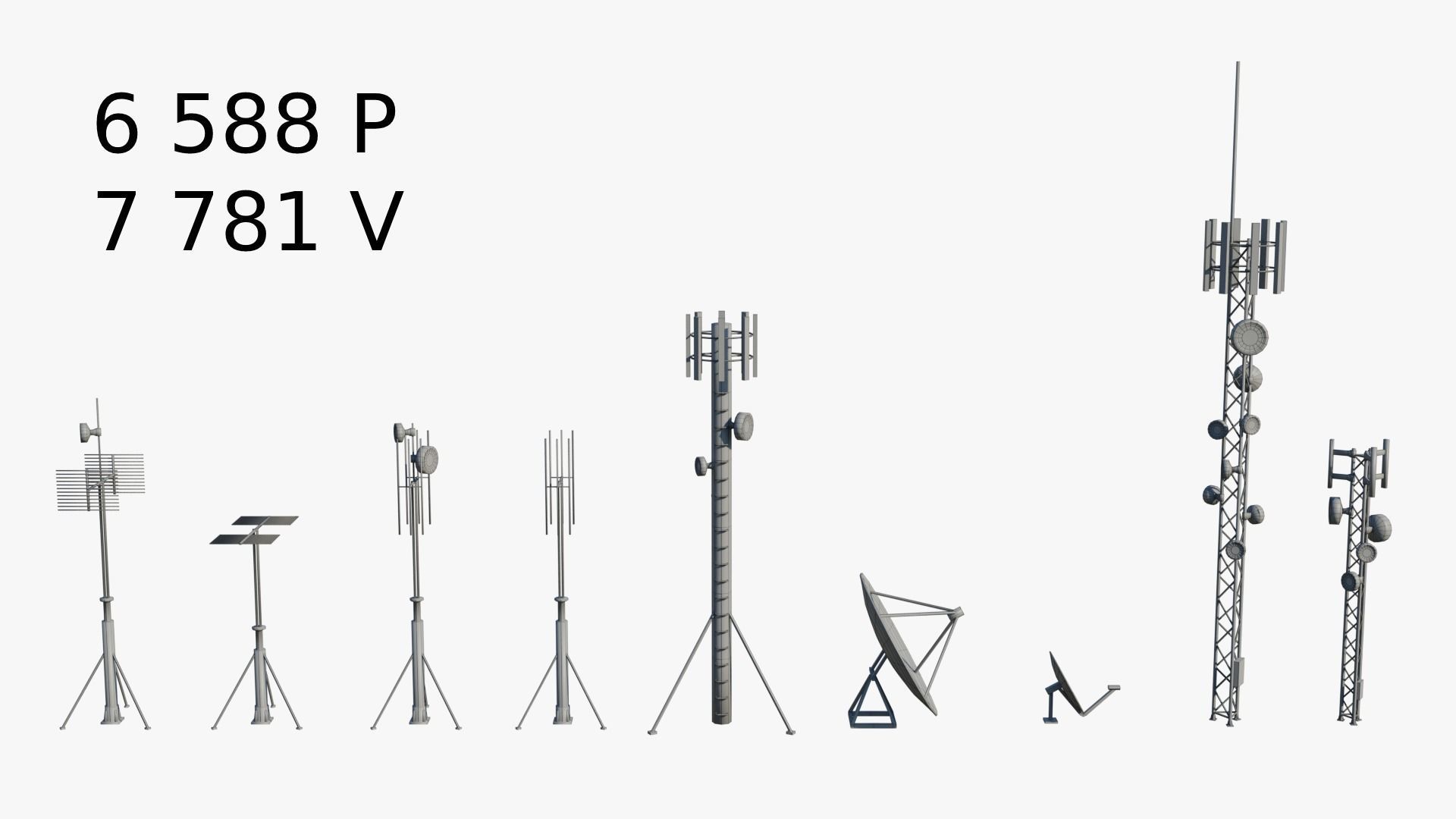 Rooftop Props Pack Low-poly 3D model_20