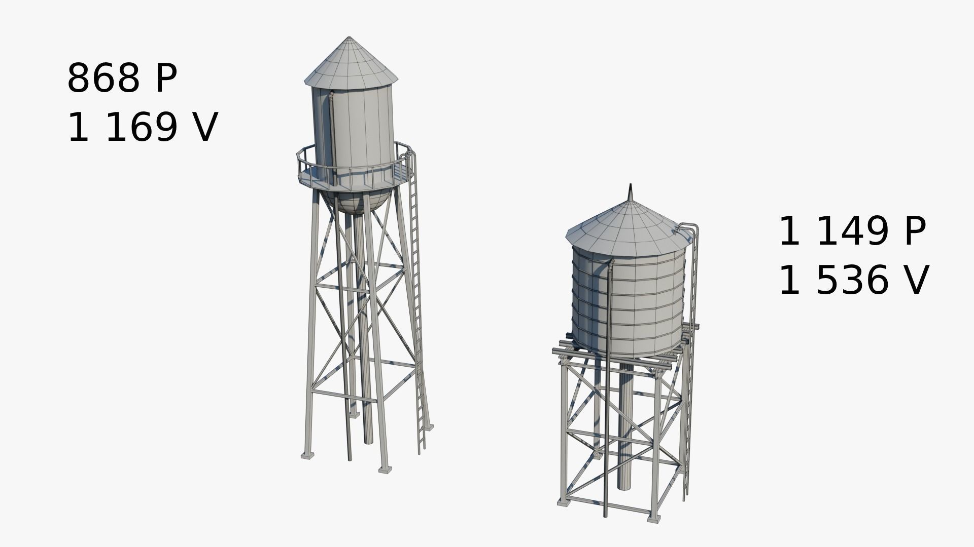 Rooftop Props Pack Low-poly 3D model_30