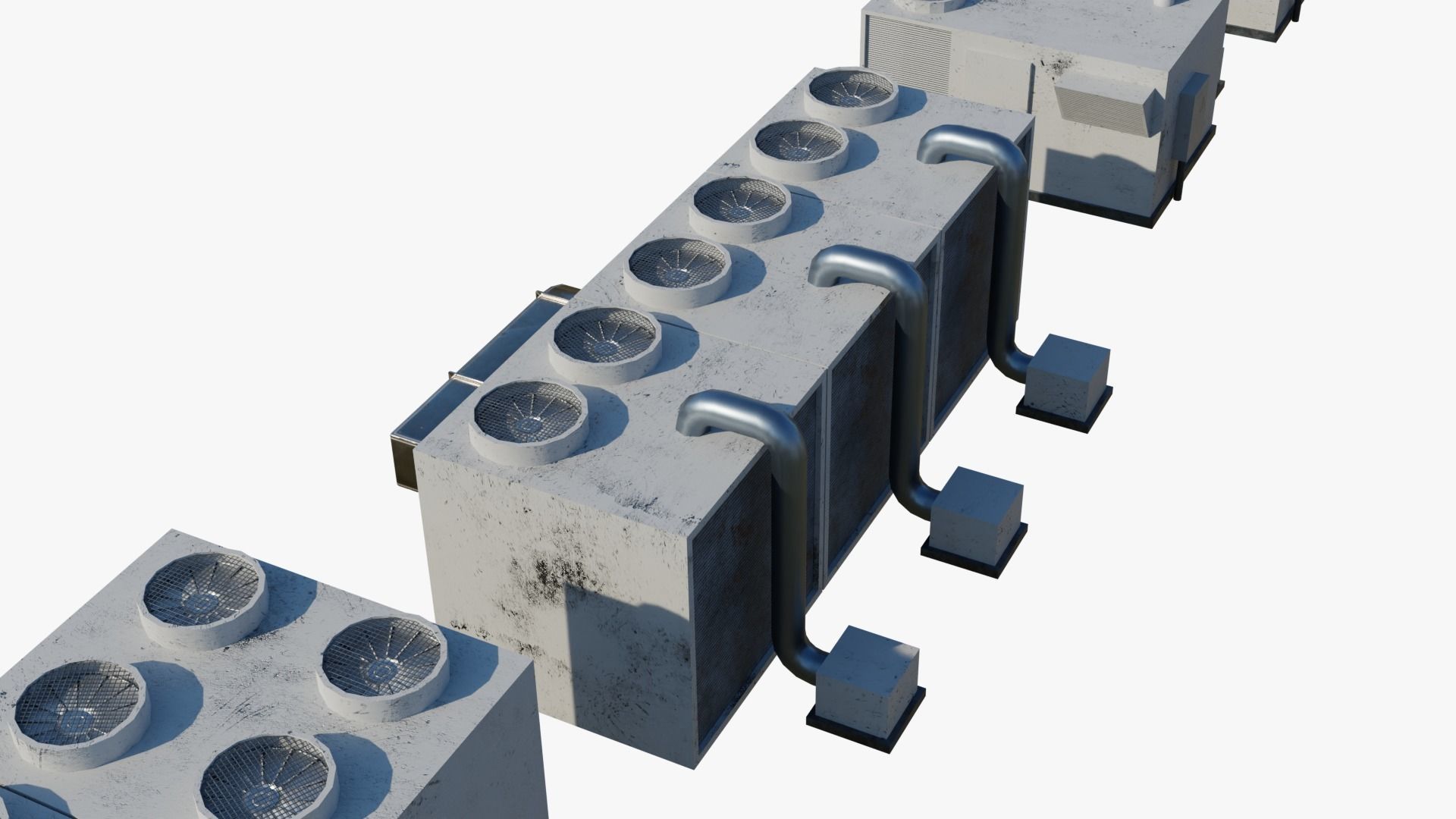 Rooftop Props Pack Low-poly 3D model_9