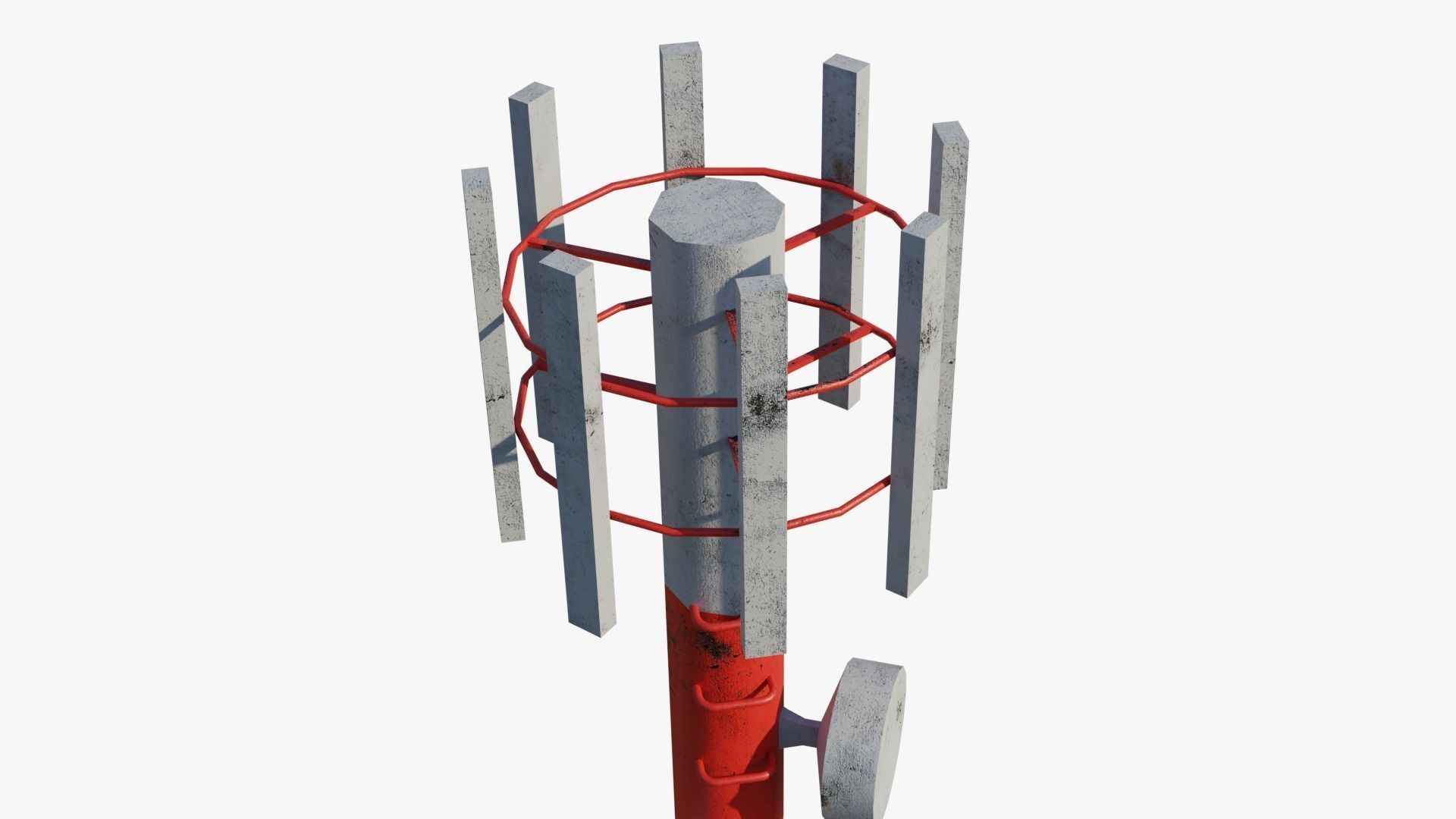 Rooftop Props Pack Low-poly 3D model_18