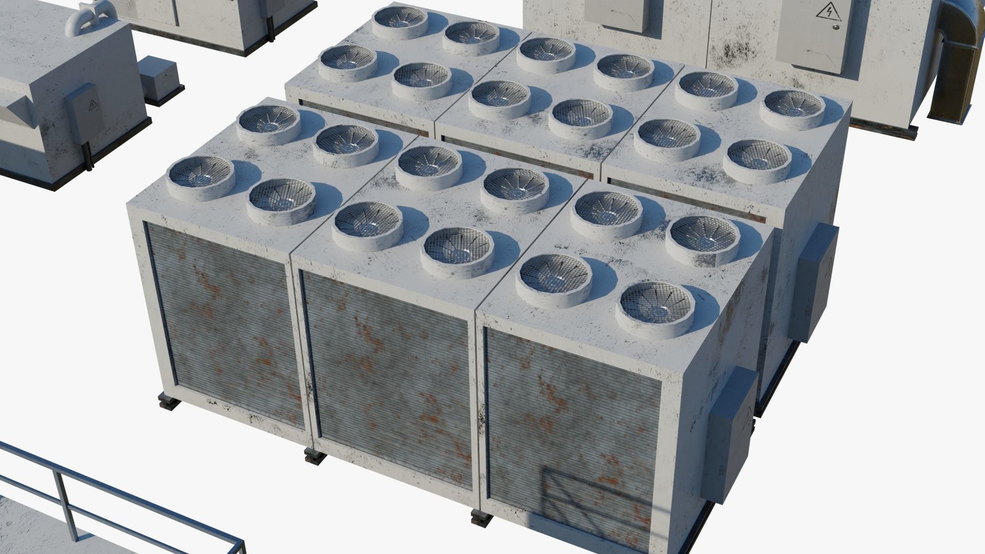 Rooftop Props Pack Low-poly 3D model_6