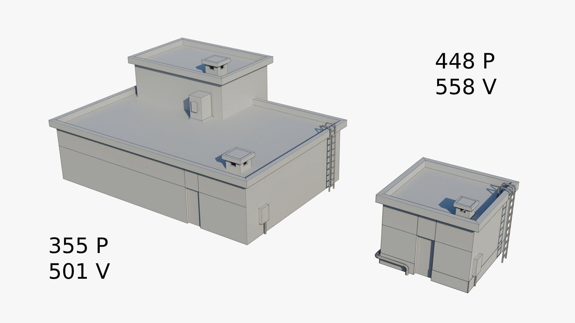 Rooftop Props Pack Low-poly 3D model_26