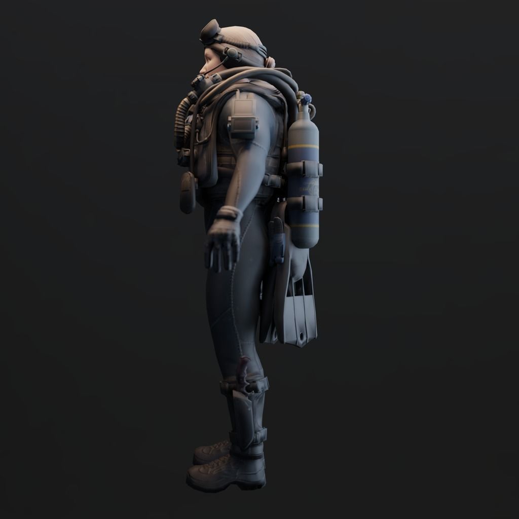 CSGO Agent Captain David 3D model rigged | CGTrader