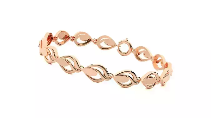 Loop High Jewelry Diamond Bracelet 3dm stl renders details 