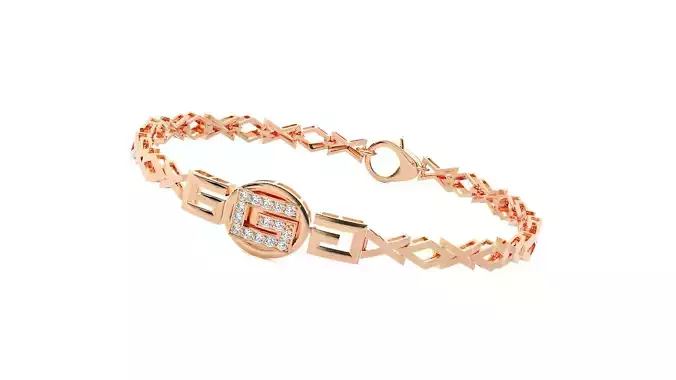 Letter G and X chain High Jewelry Diamond Bracelet 3dm stl 