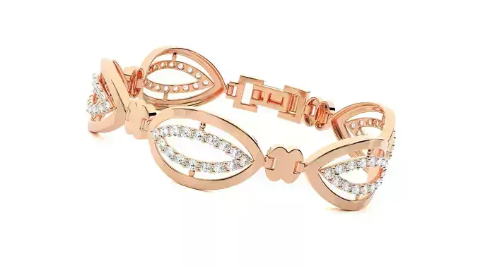 High Jewelry Diamond Bracelet 3dm stl renders details 