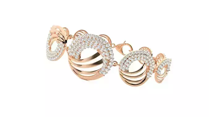 Planets In Line High Jewelry Diamond Bracelet 3dm stl renders 3D print model