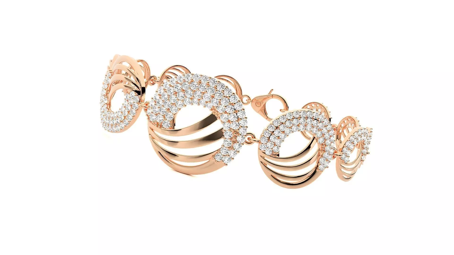 Planets In Line High Jewelry Diamond Bracelet 3dm stl renders 3D print model