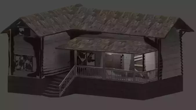 Abandoned Old House  3D model