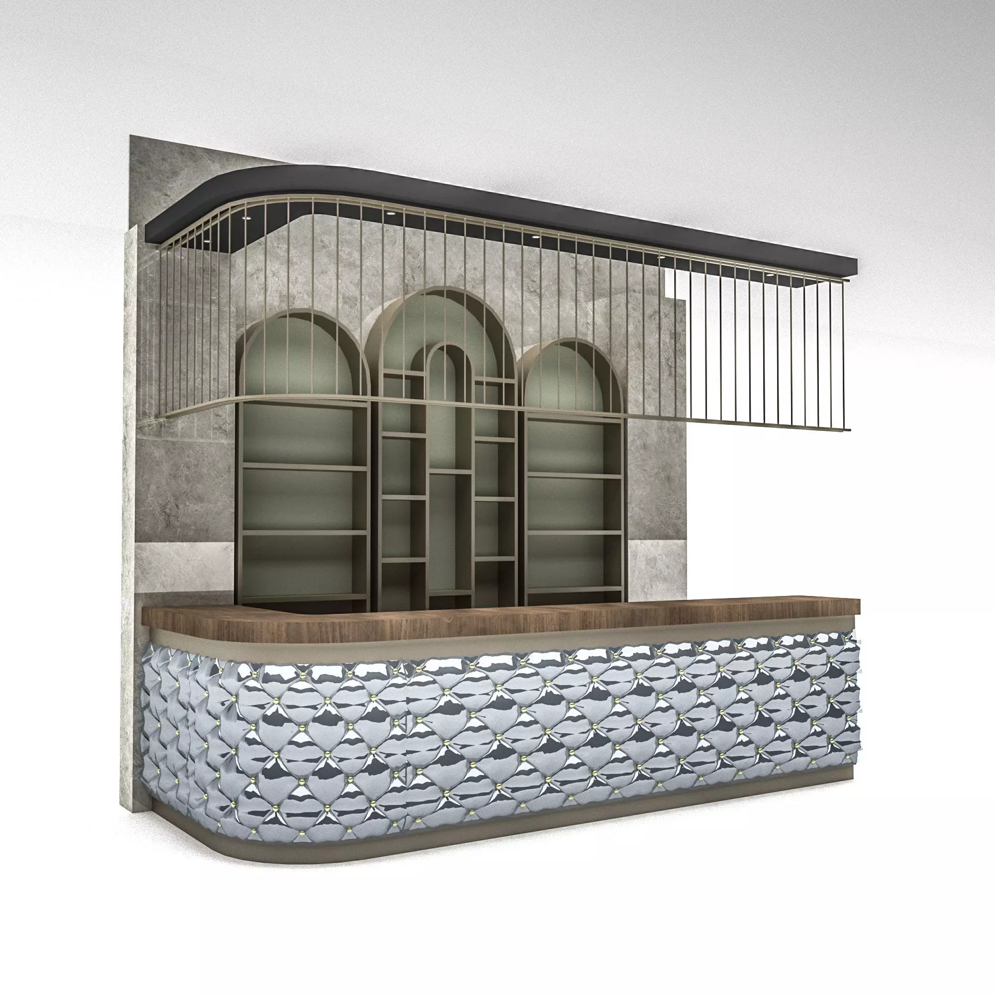 The classic indoor bar Low-poly 3D model