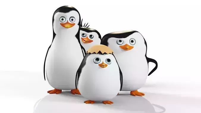Penguins of Madagascar 3D model