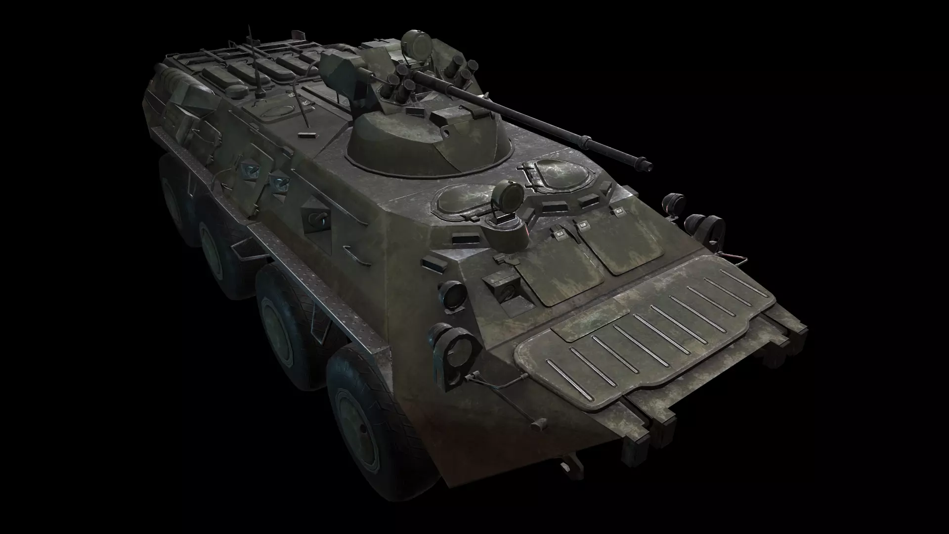btr 80a Low-poly 3D model_0