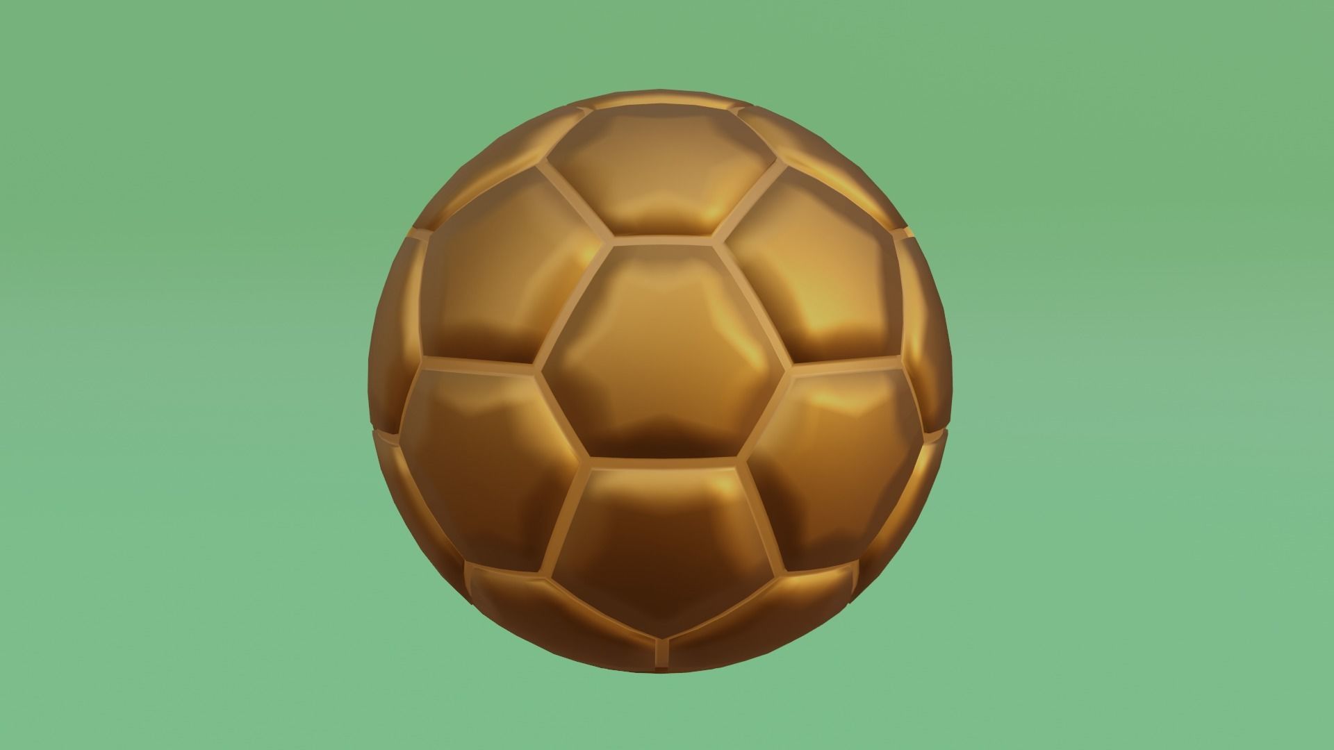 Bronze Soccer Ball Low-poly 3D model_3