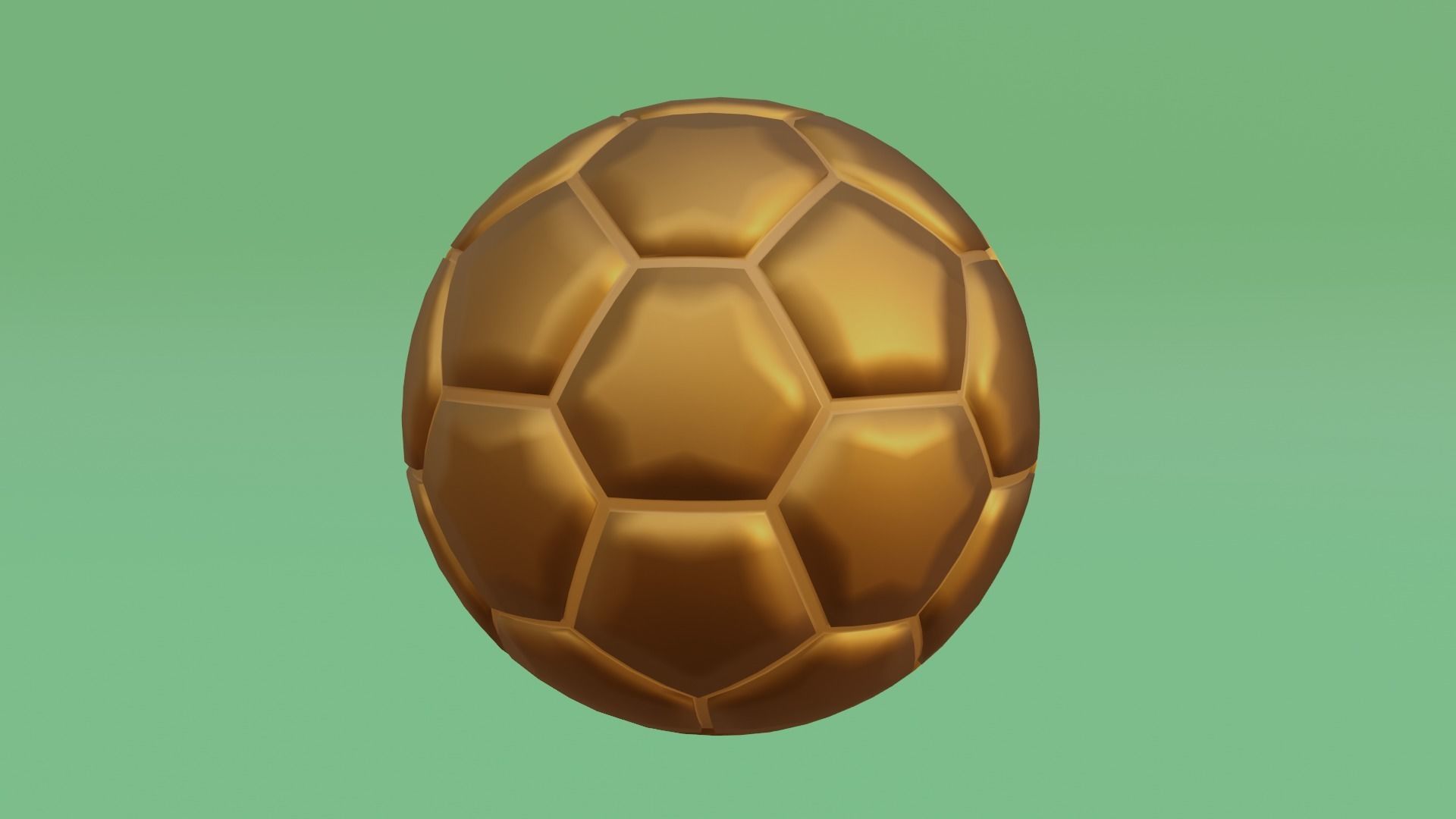 Bronze Soccer Ball Low-poly 3D model_10