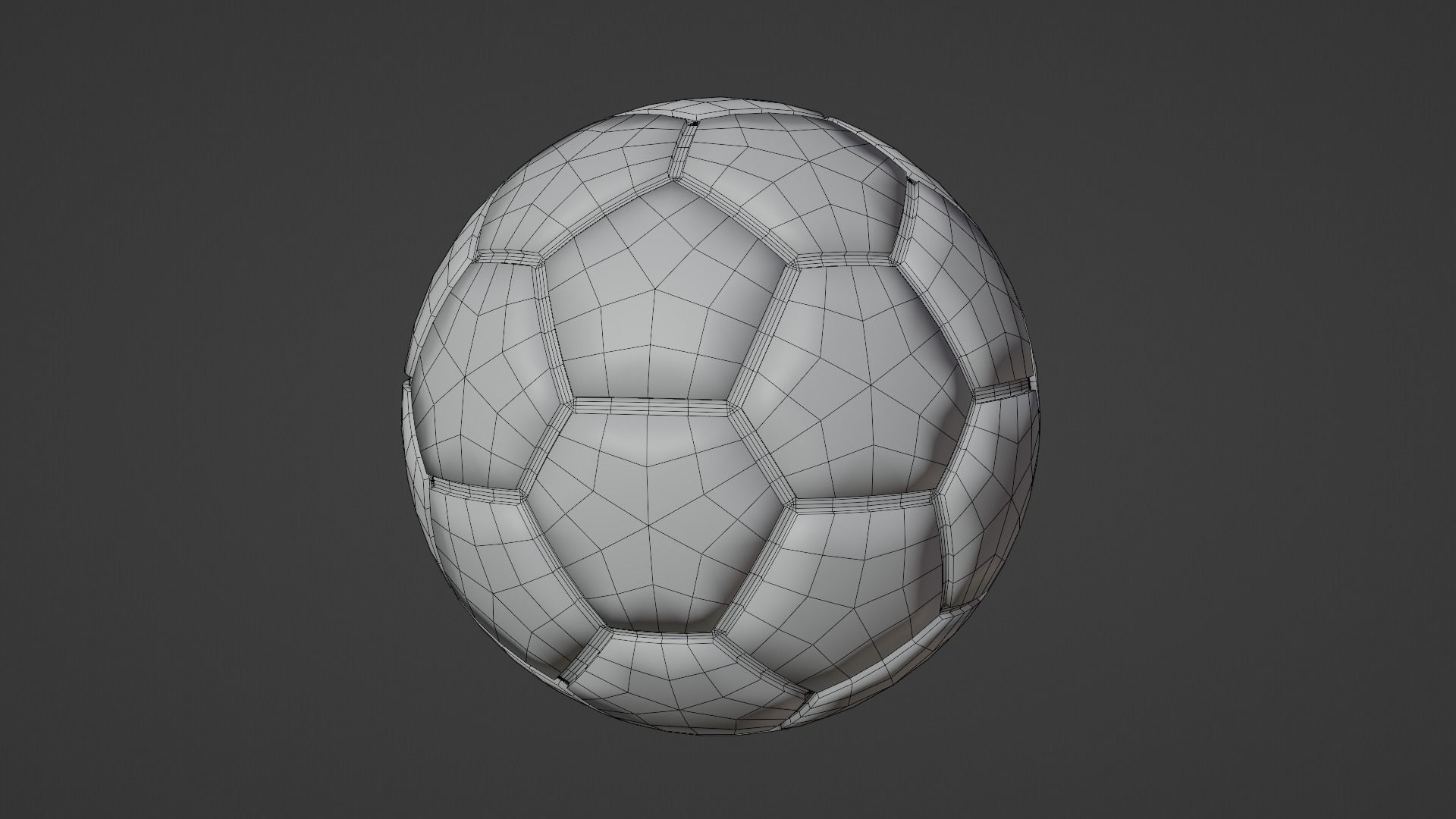 Bronze Soccer Ball Low-poly 3D model_12