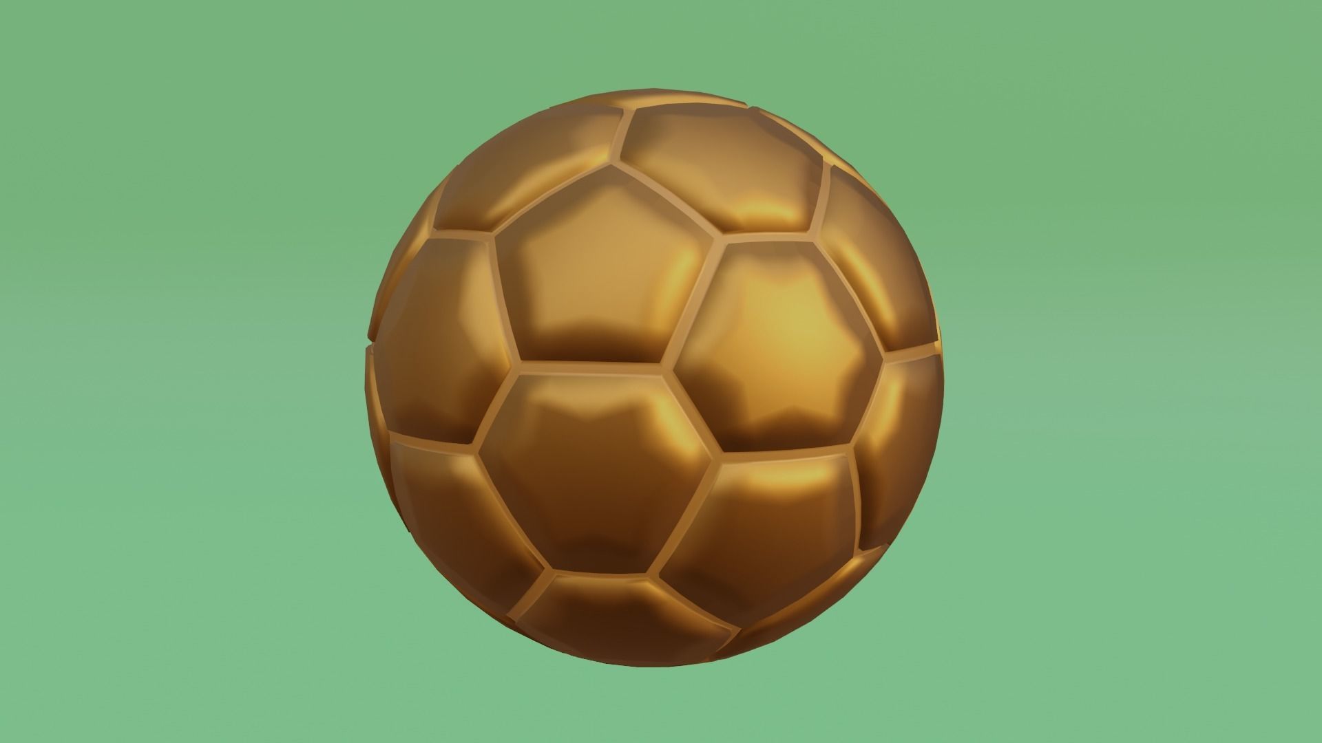 Bronze Soccer Ball Low-poly 3D model_11