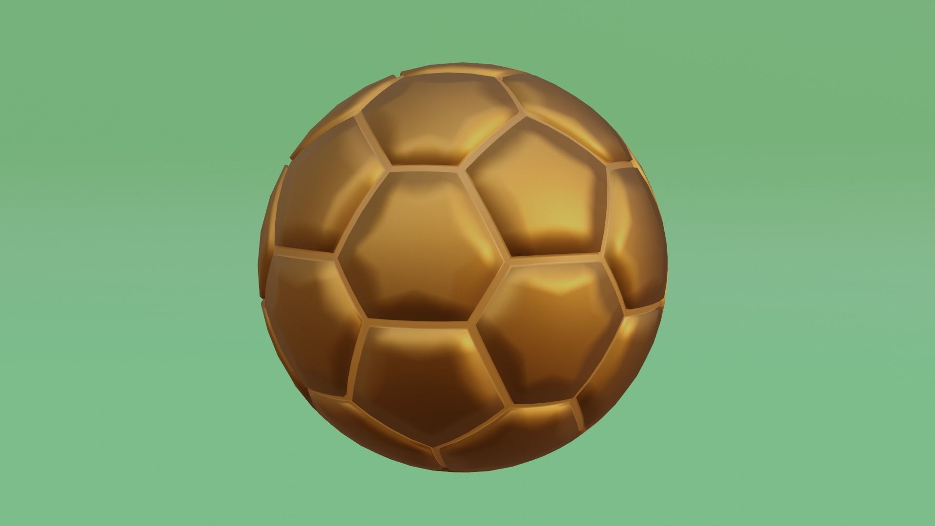 Bronze Soccer Ball Low-poly 3D model_5