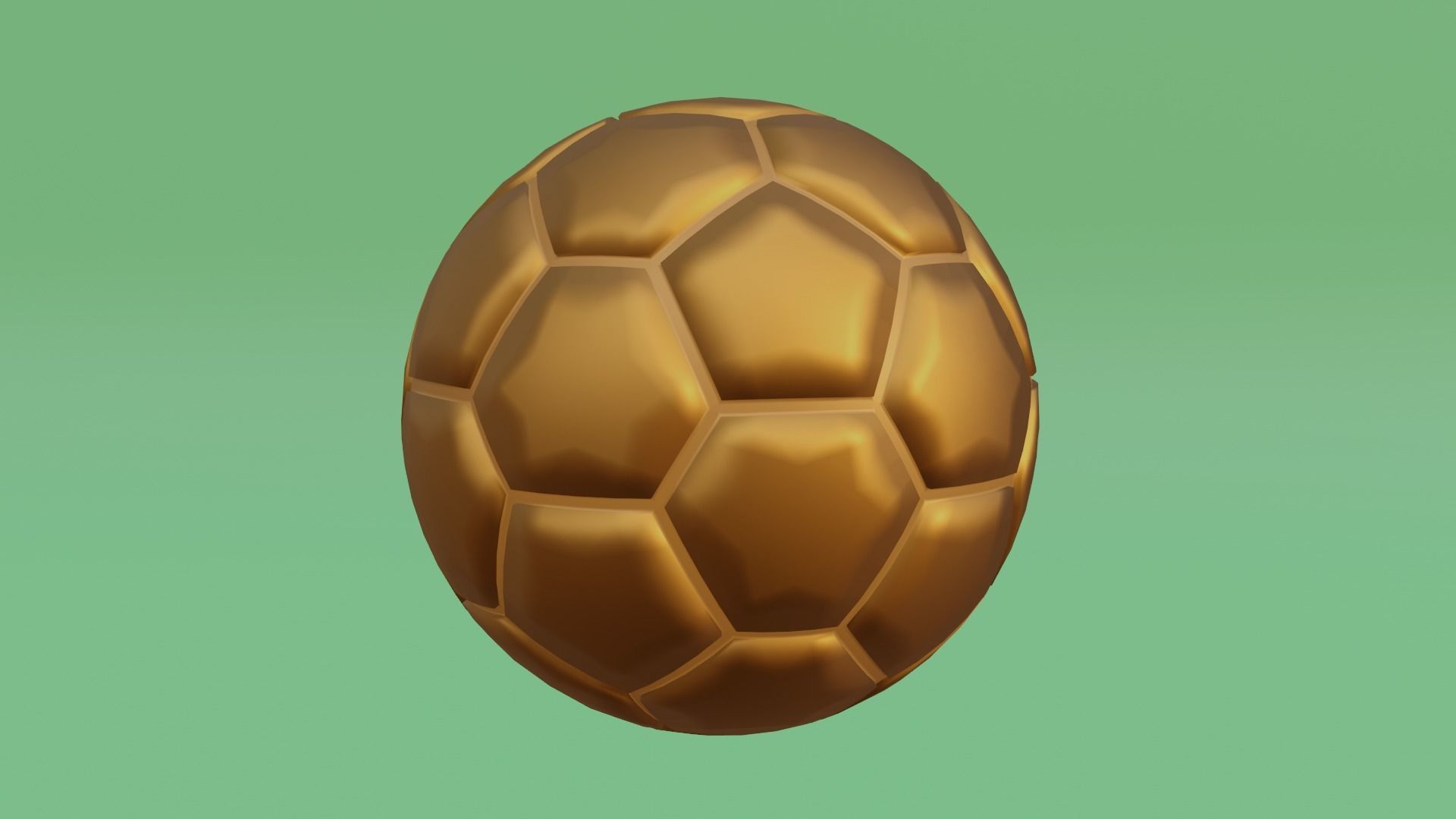 Bronze Soccer Ball Low-poly 3D model_7
