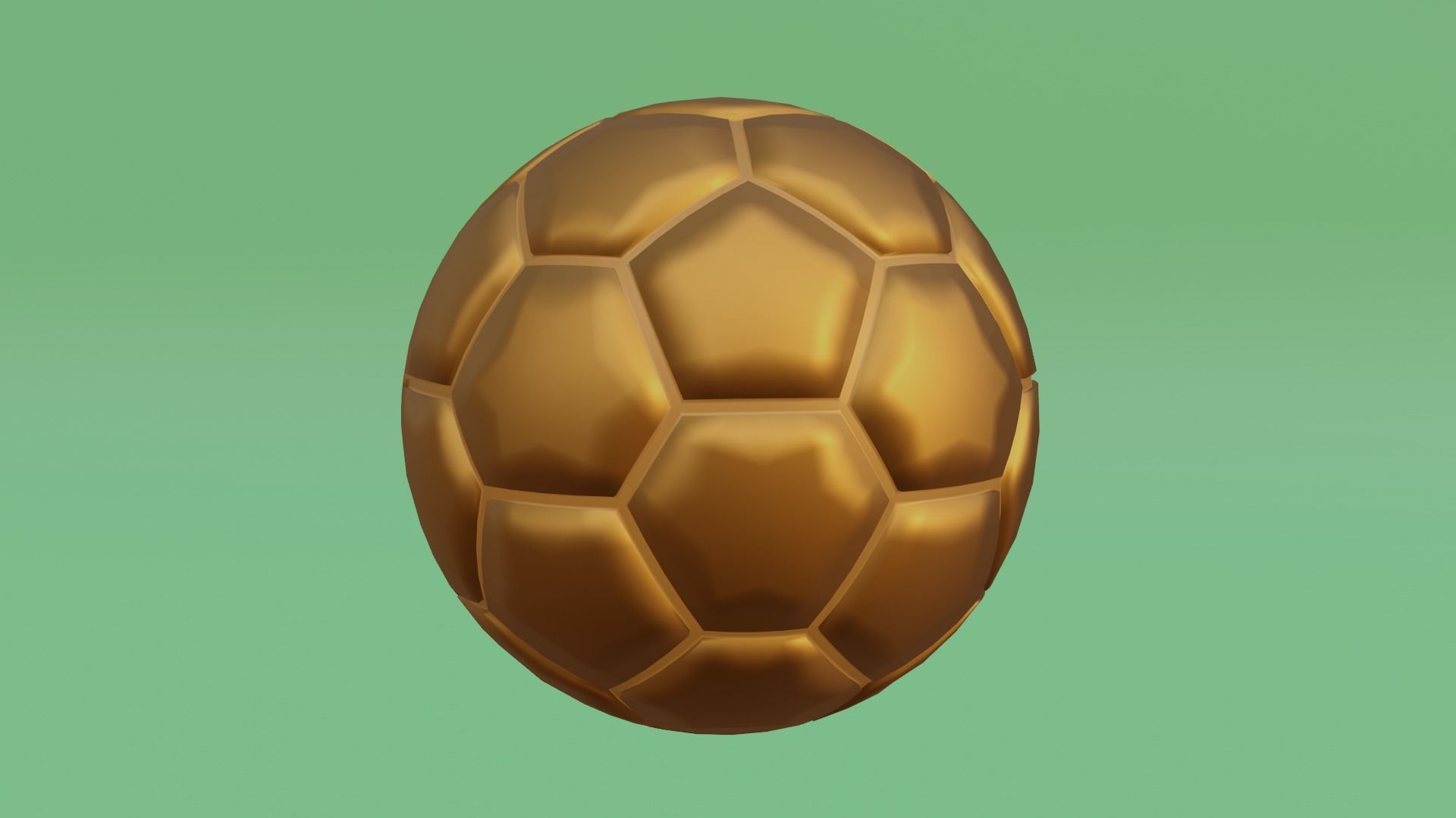 Bronze Soccer Ball Low-poly 3D model_2