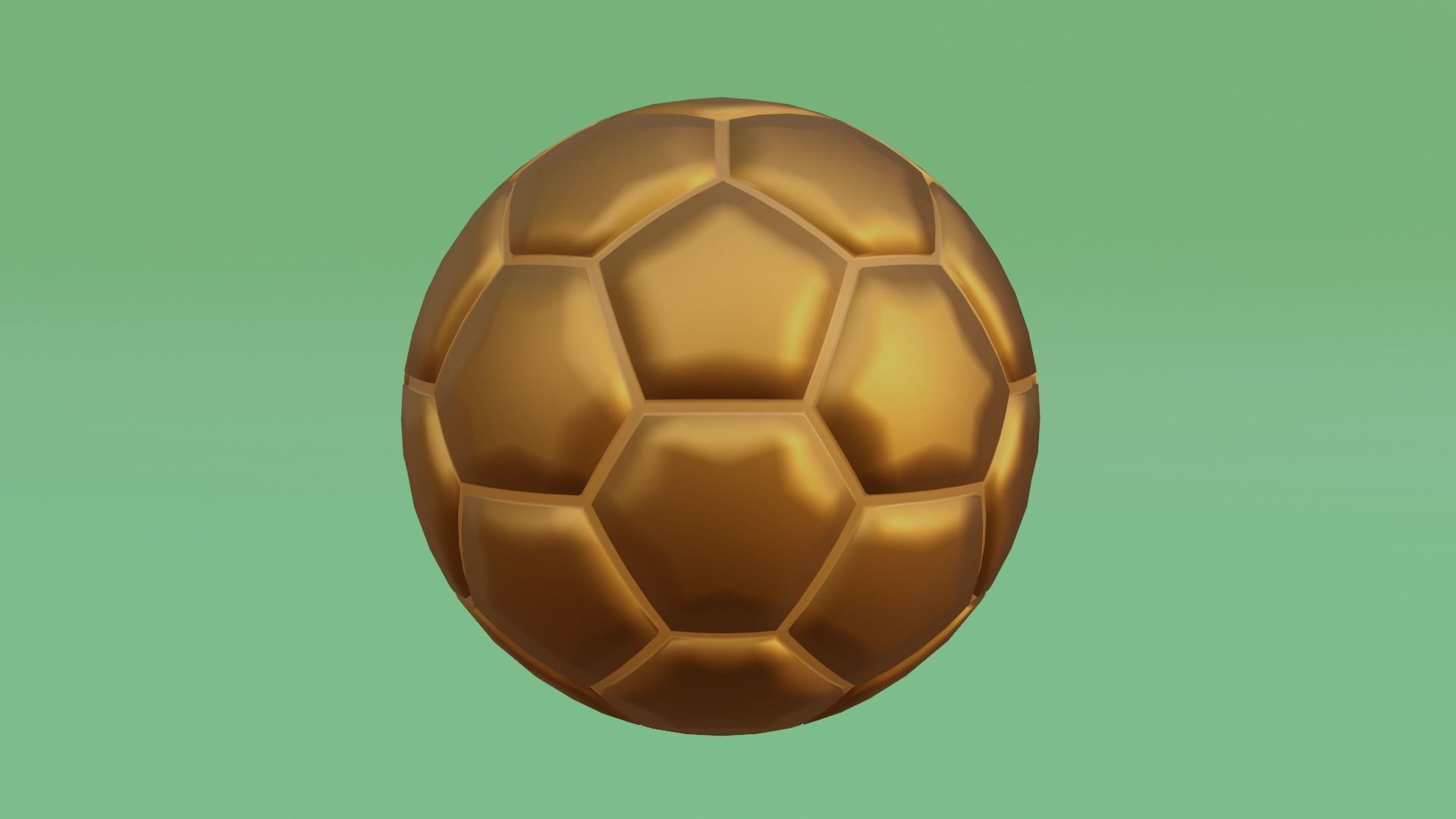 Bronze Soccer Ball Low-poly 3D model_9
