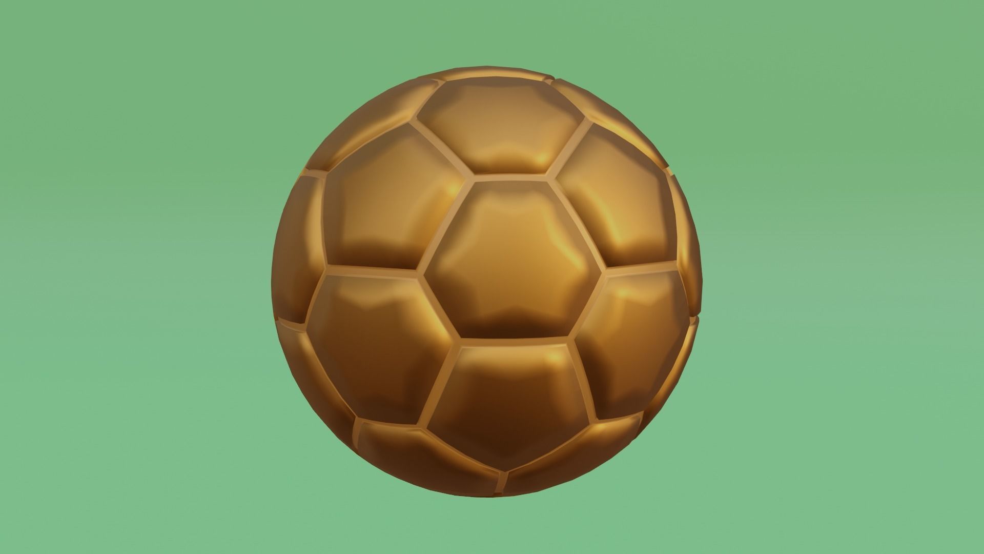 Bronze Soccer Ball Low-poly 3D model_8