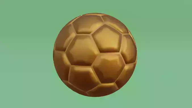 Bronze Soccer Ball Low-poly 3D model