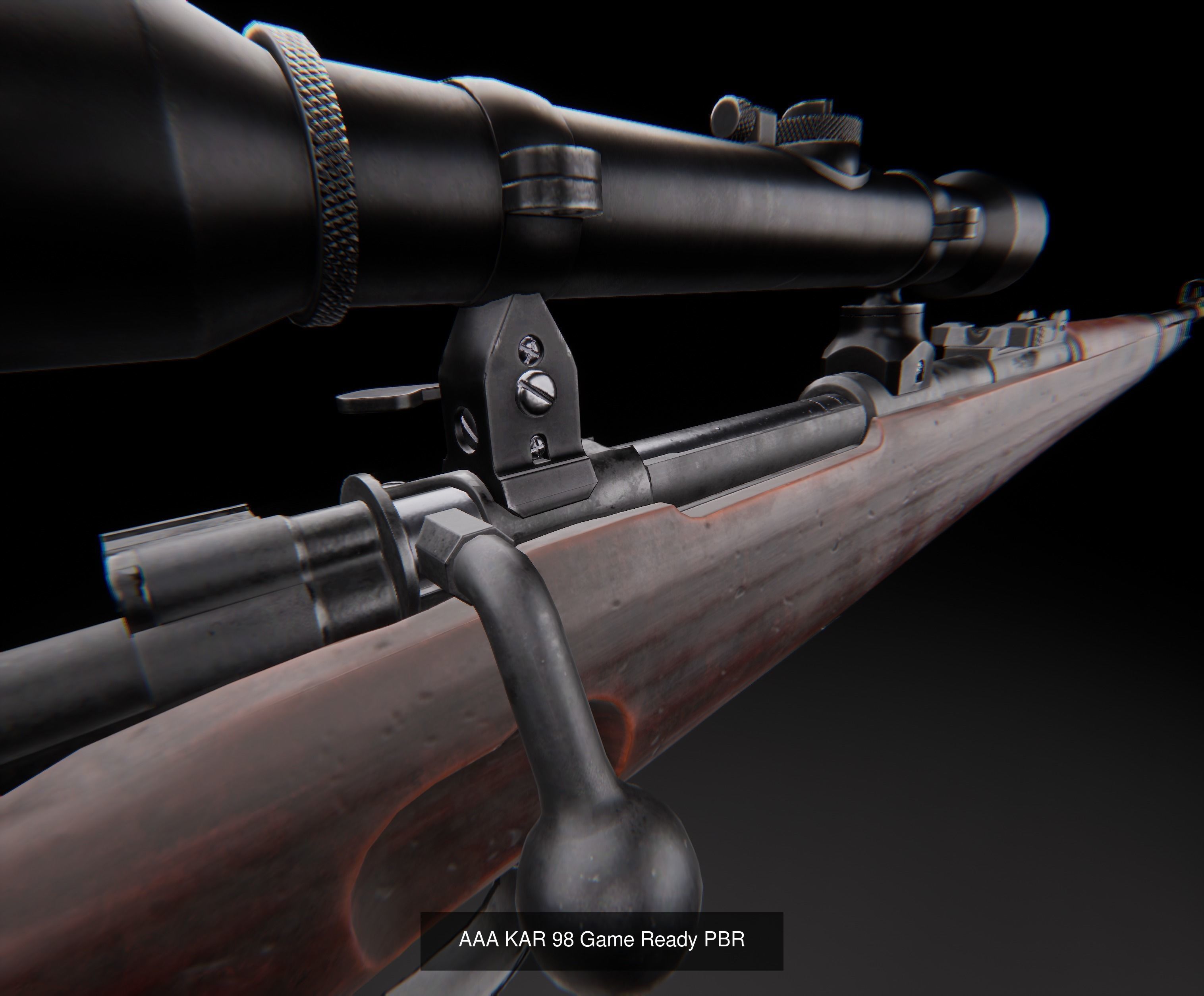 AAA Sniper Rifles Game Ready 3D Model Collection_3