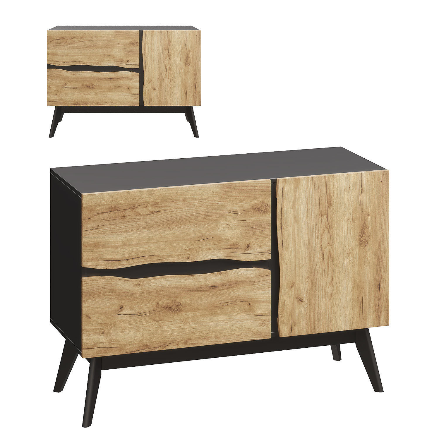 Chest of drawers Hyder-1 Oak Tortuga 3D model_2