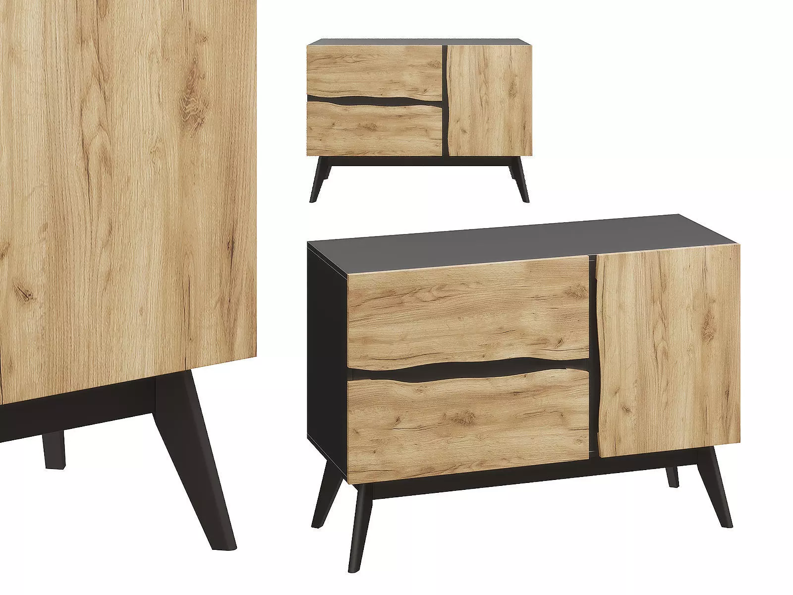 Chest of drawers Hyder-1 Oak Tortuga 3D model_0