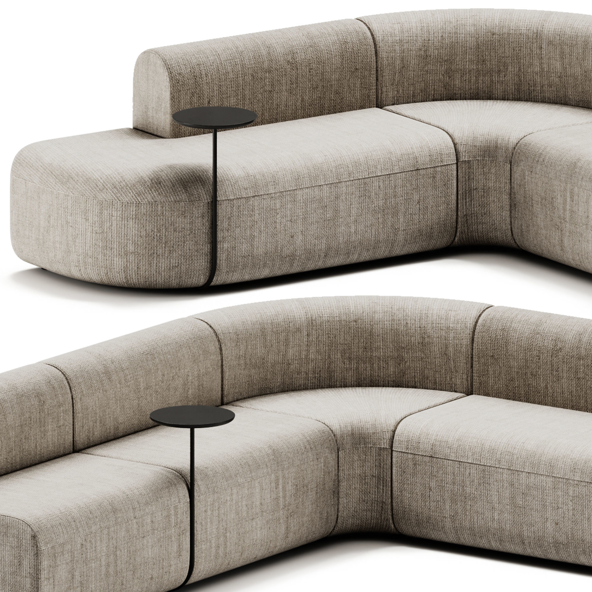ARTIKO Sectional modular fabric sofa AT 16 by MDD 3D model_1