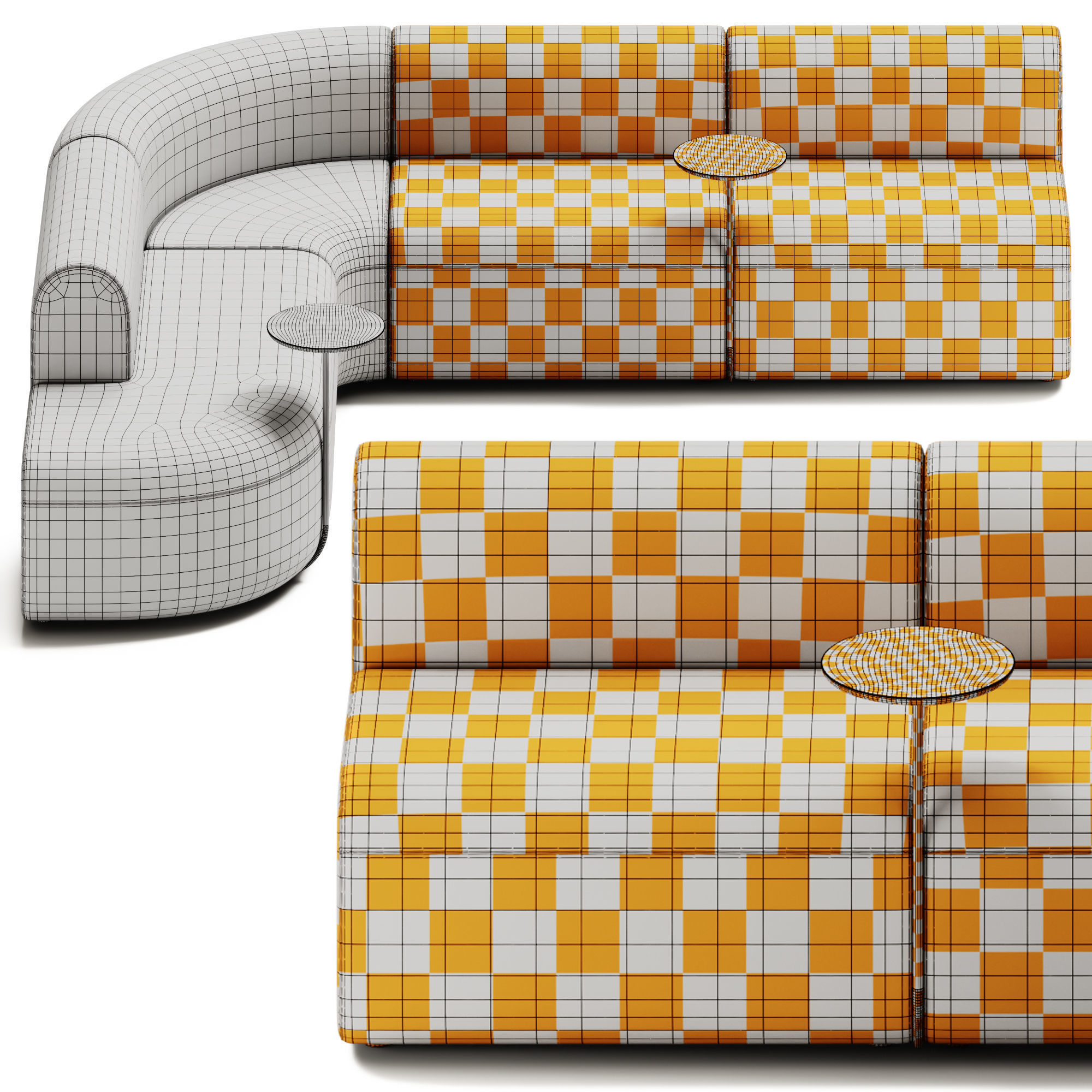 ARTIKO Sectional modular fabric sofa AT 16 by MDD 3D model_5