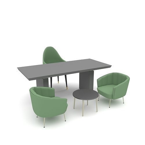 3D model The classic office desk and chair 03 VR / AR / low-poly | CGTrader