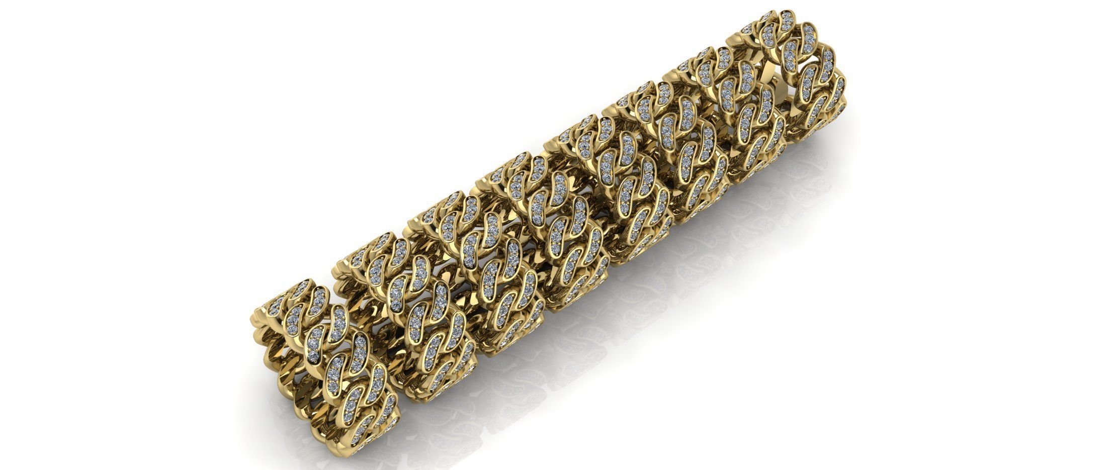 Ring Cuban Chain 10 mm Wide - DIFERENT SIZES 3D print model_6