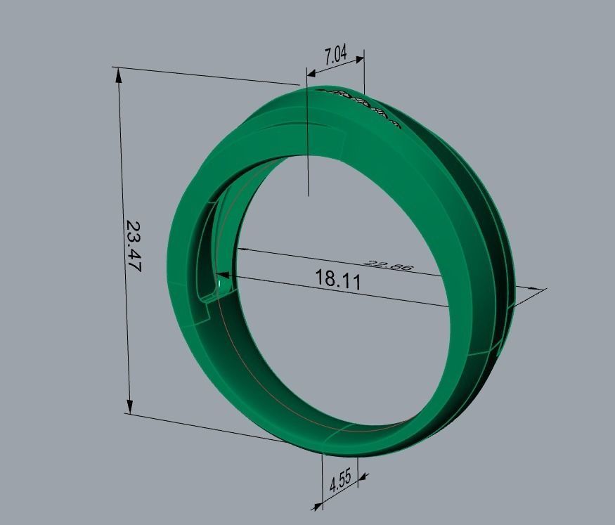 Band Ring 101 3D print model_7