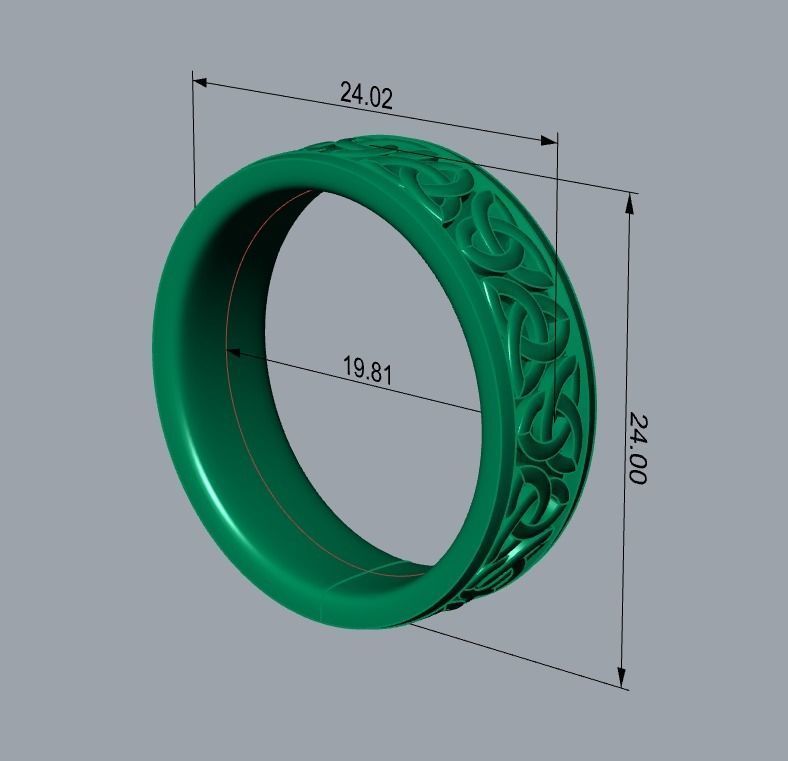 Celtic Band Ring 10 3D print model_7