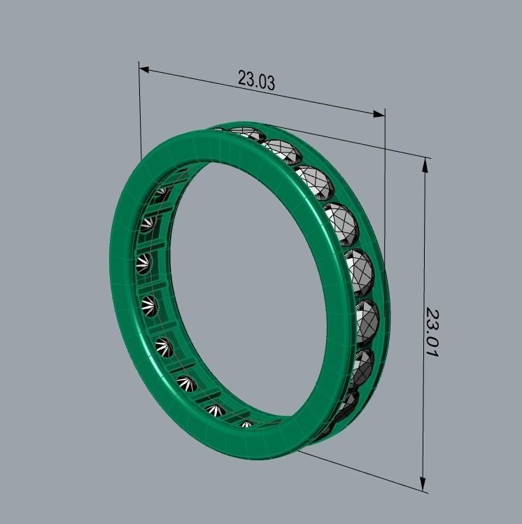 Band Ring 103 3D print model_6