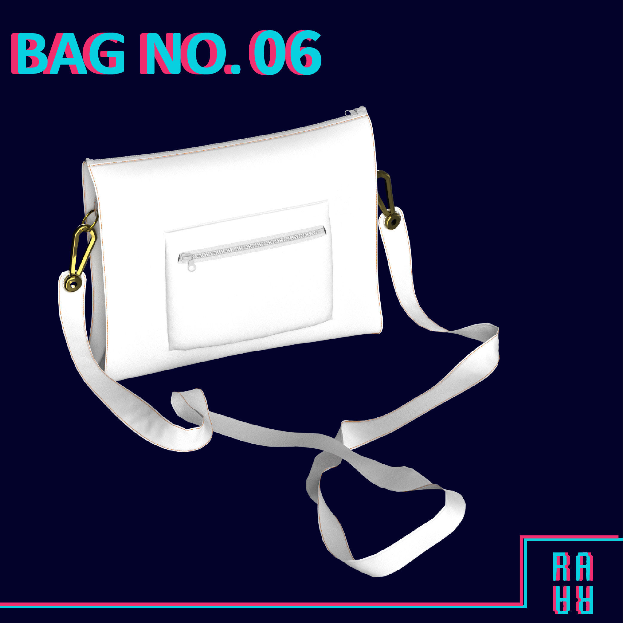 15 BAG and PURSE and BACKPACK 3D MODELS Low-poly 3D model_18